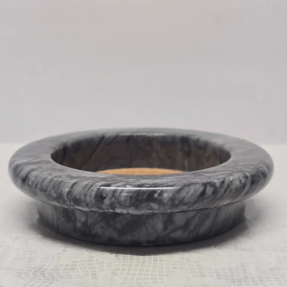 Crate and Barrel Gray Grey Marble Wine Bottle Coaster Holiday Minimalist